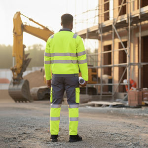Ropa de Seguridad Reflectante de Alta Visibilidad 100% Algodón para Hombre, Overol de Trabajo para Construcción, Overol para Hombre - Product Image 3