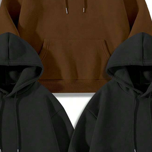 Meilleur fournisseur Sweats à capuche à manches longues avec poche et tenue décontractée de tous les jours Pulls à capuche solides et lourds au tarif de gros - Product Image 6