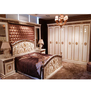 ชุดห้องนอนไม้เนื้อแข็งสุดหรูสไตล์คลาสสิก พร้อมงานแกะสลักด้วยมือจากไม้มะฮอกกานีคุณภาพสูง สำหรับใช้ในห้องนอน - Product Image 2