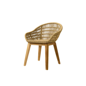 Modern Design Rattan Furniture <b>Dining</b> Chair for Hotel Restaurant Rattan <b>Armchair</b> Wholesale Price direct factory - Product Image 1