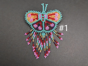 Handmade Beaded Butterfly Hair Barrettes with Fringe, Customizable Full Hair Clip for Women and Girls Fashion <b>Accessories</b> - Product Image 2