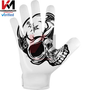 Gants de football américain personnalisés avec impression, paume antidérapante en silicone, gants de sport d'extérieur pour receveur, concevez votre propre logo, fournisseur - Product Image 4