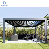 Pergola moderne en aluminium avec toit à persiennes réglable pour jardin et patio