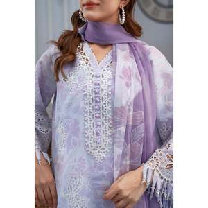 Embroidered Printed Lawn Women's <b>Suit</b> Set UF-4073 - Product Image 4
