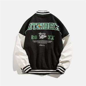 OEM Wholesale Custom High Quality Print Embroidered Varsity Jackets Custom Men Baseball Oversized Varsity Jacket for men - Product Image 3