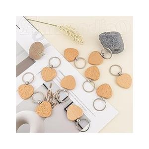 พวงกุญแจไม้สไตล์ยอดนิยมพวงกุญแจเลเซอร์โลโก้รูปร่างดีที่สุดพวงกุญแจไม้ธรรมชาติพร้อมแหวนของขวัญส่งเสริมการขายพวงกุญแจไม้สำหรับงานฝีมือ - Product Image 2