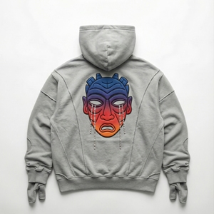 Sudadera con Capucha Ancestral Canvas Premium para Hombre, Sudadera Urbana de Diseñador, Estilo Viral, Estampado Puff de Alta Densidad, Prenda Cultural - Product Image 2