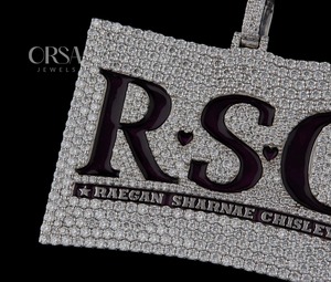 Gran oferta, colgante de moda personalizado hecho a mano con acabado, colgante de Hip Hop personalizado de plata 925, joyería con diamantes de moissanita - Product Image 1