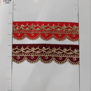 Dentelle de maille brodée florale colorée personnalisée pour robes de mariée et costumes pour la conception de vêtements et de chaussures - Product Image 1