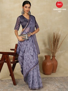 Sarees en coton et lin avec une bordure élégante Zari Tissus doux et respirants Look traditionnel riche Tenue quotidienne Sarees légers et festifs - Product Image 4