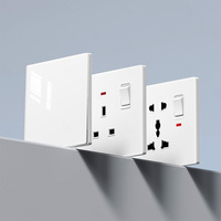 Enchufe Eléctrico TEP Serie L8, Estándar Británico 13A, Duradero, IP20, Ignífugo, PC, Interruptor Universal para Tarjetas de Hotel, Fabricante OEM ODM
