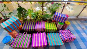 Eco-Friendly Large Nylon Zipper Bags Reusable Recycled Sustainable Cosmetic Pouch <b>Laundry</b> Storage Customized Offset Printing - Product Image 3