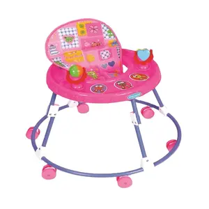 Trending Classic Child Walker Pink And Custom Color Soft Customize Design Seat With Foam Padded Cushioning Good Fabric