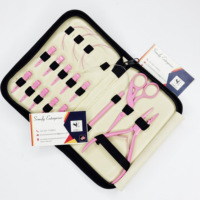 Beste prijs op maat gemaakte logo roze poederkleurige coatingkit slimme metalen haarverlengingsset van hoge kwaliteit voor regelmatig gebruik haarverzorgingsgereedschap