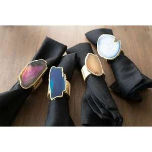 Anneaux de serviette de table en métal à motifs complexes, très demandés, écologiques et parfaits pour les fêtes et les dîners festifs - Product Image 4