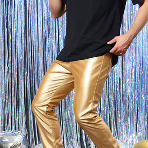 Pantalones de cuero de color sólido para exteriores, ropa informal, pantalones de cuero para hombre, pantalones de cuero superventas - Product Image 4