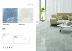 Azulejos de Porcelana Brillante para Piso, 1200x1200, Azulejos de Losa con Efecto Mármol Moderno - Product Image 2