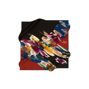 Digital Printed 90x90 Silk Crepe Satin <b>Square</b> <b>Scarf</b> - Product Image 2