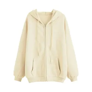 High quality heavy cotton polyester fabric fleece line zip up hooded sweatshirts unisex hoodie cheap price quality winter hoodie