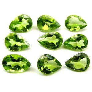 Peridoto verde natural 3mm x 5mm corte de pera facetado piedras preciosas calibradas sueltas joyería hecha a mano del fabricante de productos al por mayor - Product Image 1