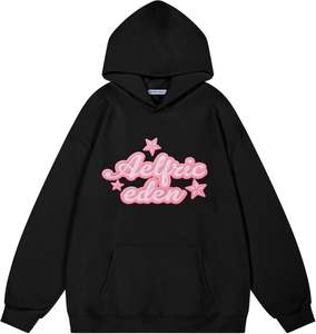 Automne Streetwear Hoodies Design doublé Logo avant sérigraphie numérique cravate-teinture lavage à l'acide Techniques lavées solide à capuche - Product Image 6