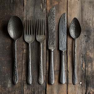 Juego de Cubiertos de acero inoxidable pulido con espejo, utensilios de Metal duraderos y ecológicos, juegos de utensilios de cocina, nuevo diseño de mango - Product Image 3