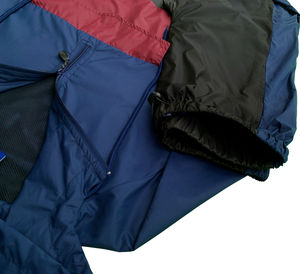 Venta al por mayor chándal arrugado impermeable ligero cortavientos conjunto contraste Color transpirable manga larga chándal ropa deportiva - Product Image 5