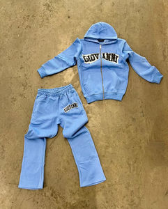 Vente en gros Nouveau Respirant Personnalisé Unisexe Zip Up Blank Plaine Survêtement Baggy Surdimensionné à Capuche et Pantalon de Survêtement Ensemble Survêtement Hommes - Product Image 3