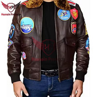 Blouson aviateur en cuir de qualité supérieure pour hommes avec doublure en fourrure-Offre Spéciale vente en gros de vêtements d'extérieur personnalisés pour hommes