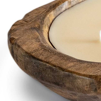 Bol de bougie parfumée en bois en gros de haute qualité pour des occasions telles que le ramadan de Pâques et les fournitures naturelles en vrac de la fête des pères