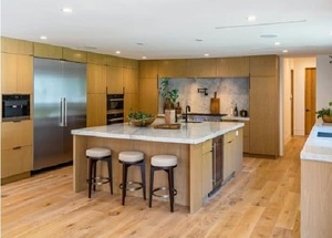 Armoires de cuisine très vendues de style moderne européen 2025 nouvelles armoires de cuisine en céramique avec finition laquée en bois massif - Product Image 3