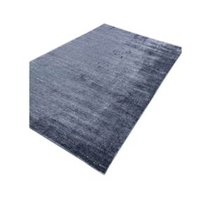 Konstrukt Blue Classic Handmade Wool Bamboo Silk <b>Rug</b> 10mm Thickness Solid Color Rectangle Design HWB-15 for Teenagers for Home - Product Image 2