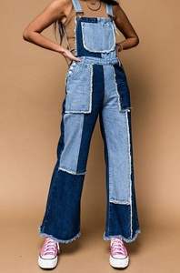 Best Denim Dungaree Women's Light Wash Classic Vintage Shorts Button Effortless Style Trendy Bib <b>Overall</b> Autumn/<b>Winter</b> - Product Image 6