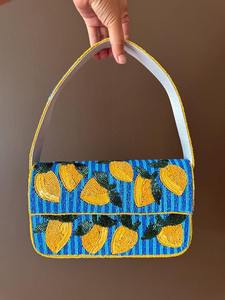 Bolso de mano de noche de alta calidad para mujer, cadena de cuentas hecha a mano, decoración de perlas, venta al por mayor, moda para fiesta, artesanías HUSSAIN para mujer - Product Image 4