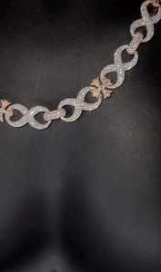 Collar Cubano de Moissanita con Incrustaciones de Lujo, Chapado en Rodio, Joyería Hip Hop, Cadena llamativa para Regalo de Fiesta - Product Image 6