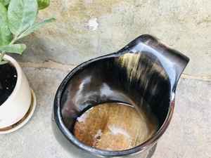 Taza vikinga de ágata hecha a mano personalizable, jarra para beber de búfalo tallada Natural para cerveza o vino, artesanías únicas - Product Image 2