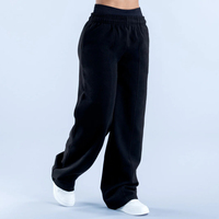 Pantalones deportivos casuales de cintura media elástica para mujer, transpirables, OEM, de pierna recta, los más vendidos al por mayor, para invierno, con encaje.