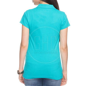 เสื้อโปโลผ้าฝ้ายน้ำหนักเบาระบายอากาศเป็นมิตรต่อสิ่งแวดล้อมสำหรับผู้หญิงเสื้อลำลองมีลายพิมพ์ - Product Image 4