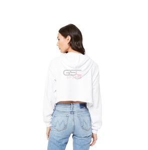 Winter Fashion Hoodies Women Warm Full Sleeves <b>Crop</b> <b>Top</b> Hoodies Single Color Blank Hoodies with Private Branding Options - Product Image 6