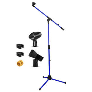 5 Core Mic Stand Floor Height Adjustable <b>Tripod</b> Microphone Stands w Extending Telescoping Boom Arm - Product Image 1