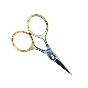 Tijeras Ajustables de Acero Inoxidable para Atar Moscas de Pesca con Anillos Dorados, Herramientas de Belleza con Instrumentos de Manicura Ajustables - Product Image 2