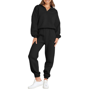 Women Hooded Sweatshirt Tracksuit <b>Set</b> Oversized Fleece <b>Two</b> <b>Piece</b> Joggers <b>Set</b> Casual <b>Lounge</b> Wear Sweatsuit - Product Image 3