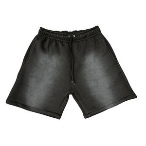 Short délavé à l'acide avec logo DTG personnalisé pour hommes Vente en gros de shorts cargo en éponge française pour l'été Streetwear Excellentes techniques d'impression - Product Image 3