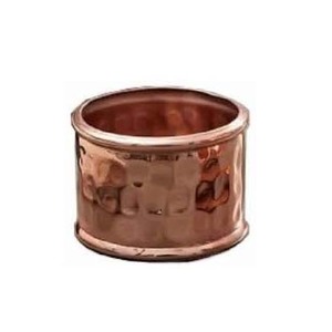 Rond de serviette en métal doré à rayures gaufrées, rond et ondulé Décor de table de mariage Anneau de serviette en or de luxe - Product Image 6