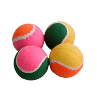 Échantillon gratuit balle de tennis couineur en caoutchouc pour chiot avec sifflet à l'intérieur éviter la solitude Logo personnalisé couleur