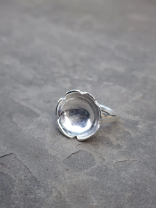 Venta caliente Anillo con forma de cuenco natural Anillo hecho a mano de plata esterlina 925 para mujeres Fabricación de fábrica de diseño único - Product Image 3