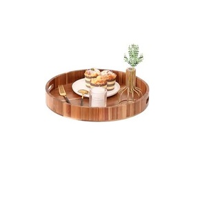Plateau de service en bois et métal au design exclusif et au style unique, fait main, pour mariage, fête, décoration de table, restauration - Product Image 5