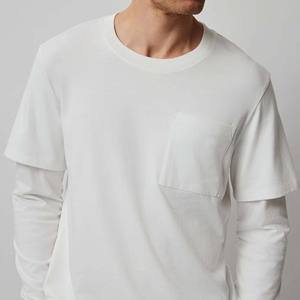 Camiseta de Manga Larga Personalizada para Hombre, Estilo Urbano, Tejido Transpirable de Algodón y Bambú, Corte Holgado - Product Image 2