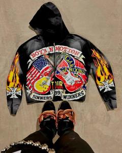 เสื้อฮู้ดซักหินพิมพ์ลายมีฮู้ดซักกรดแบบวินเทจเสื้อฮู้ดซักได้พิมพ์ลายสกรีน - Product Image 6