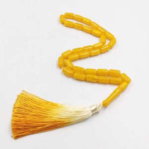 Rosario Islámico de Resina y Madera, TASBIH, Acabado Pulido Ámbar, Modelo Hecho a Mano para Regalo de Eid, 33 Cuentas, Accesorio Religioso Musulmán - Product Image 5